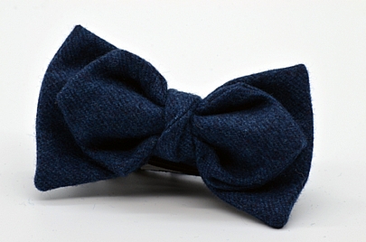 Arsenic Blue Diamond Point with a Twist Boy’s Bow Tie
