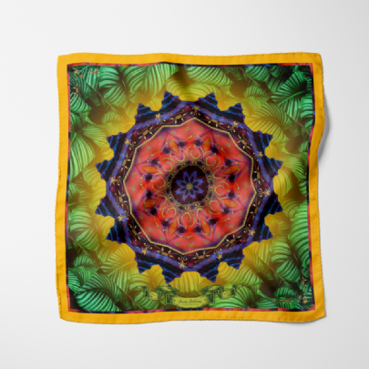 The Jungle Mandala Silk Pocket Square 