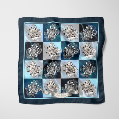 Knossos Revival Silk Pocket Square 