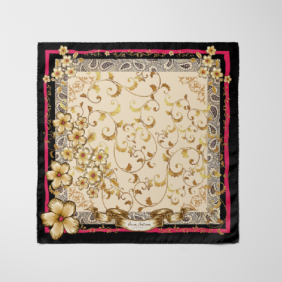 Old World Flower Μεταξωτό Μαντήλι Τσέπης
