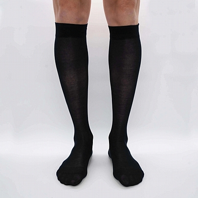 Λεπτές μακριές κάλτσες έως το γόνατο - Μαύρο