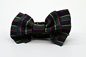 Dark Green Dark Blue Striped Double Butterfly Boy’s Bow Tie : 1