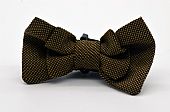 Bird’s Eye Light Brown Double Butterfly Boy’s Bow Tie : 1