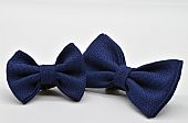 Dark Blue Mesh Butterfly Bow Tie Set : 1