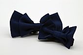 Dark Blue Double Butterfly Bow Tie Set : 1