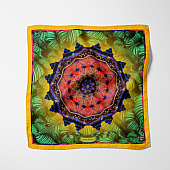 The Jungle Mandala Silk Pocket Square  : 1