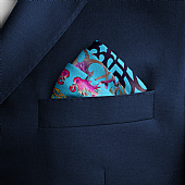 Flamingo Reign Silk Pocket Square  : 4