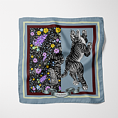 Japanese Tiger Silk Pocket Square : 1