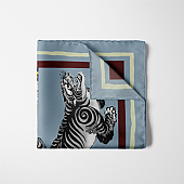 Japanese Tiger Silk Pocket Square : 3