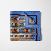 Knossos Mosaic Blue Pocket Square : 3