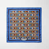 Knossos Mosaic Blue Pocket Square : 2