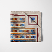 Knossos Mosaic Beige Pocket Square : 3