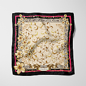 Old World Flower Μεταξωτό Μαντήλι Τσέπης : 2